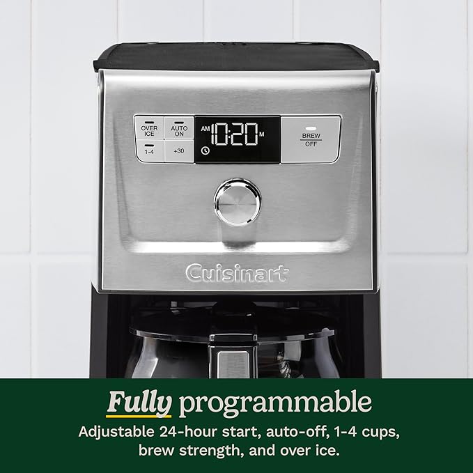 Cuisinart Coffee Maker, 14-Cup PerfecTemp Programmable Coffee Machine Glass Carafe with 1-4 Cup Setting, Brew Strength Control, Brew Pause, and Over Ice Function, White, DCC-3500W - Image 3