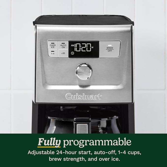 Cuisinart Coffee Maker, 14-Cup PerfecTemp Programmable Coffee Machine Glass Carafe with 1-4 Cup Setting, Brew Strength Control, Brew Pause, and Over Ice Function, Black Stainless Steel, DCC-3500BKS - Image 3