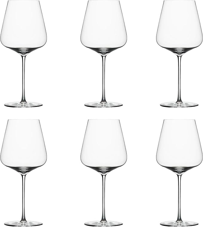 Zalto Bordeaux Glass, Set of 6 | Hand-Blown European Crystal Stemware, For Cabernet Sauvignon & Full-Bodied Red Wines, Austrian Craftsmanship by Zalto