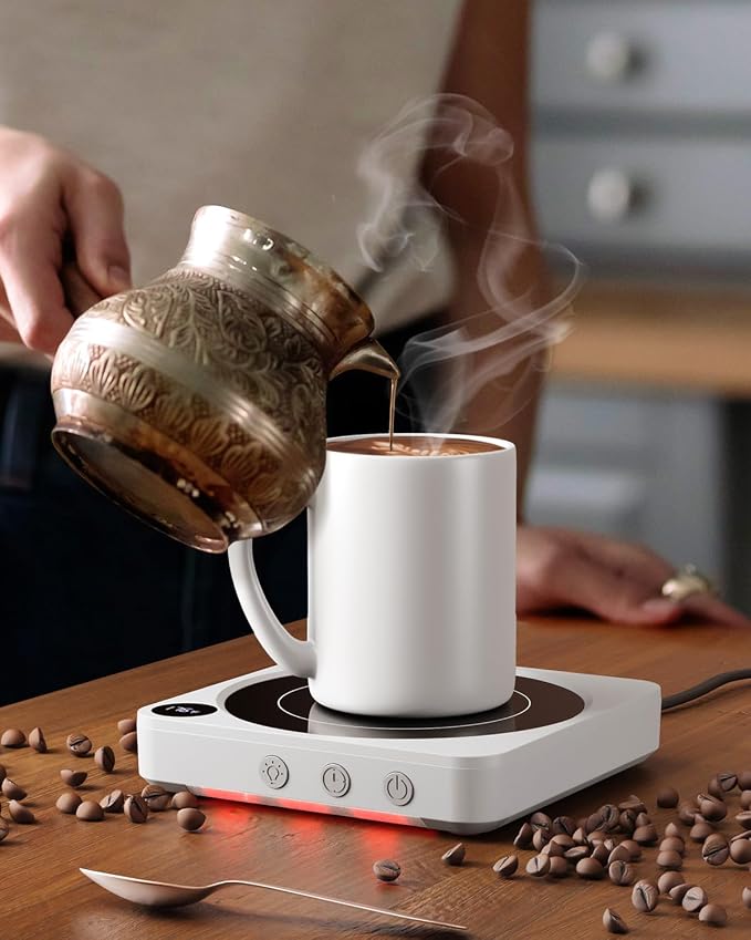 Mug Warmer - 36W Coffee Mug Warmer for Desk with Temperature Display, 2-12Hrs Auto Shut Off, Smart Candle Warmer - Ideal Coffee Gifts Accessories Keep Beverages Coffee Warmer - Image 7