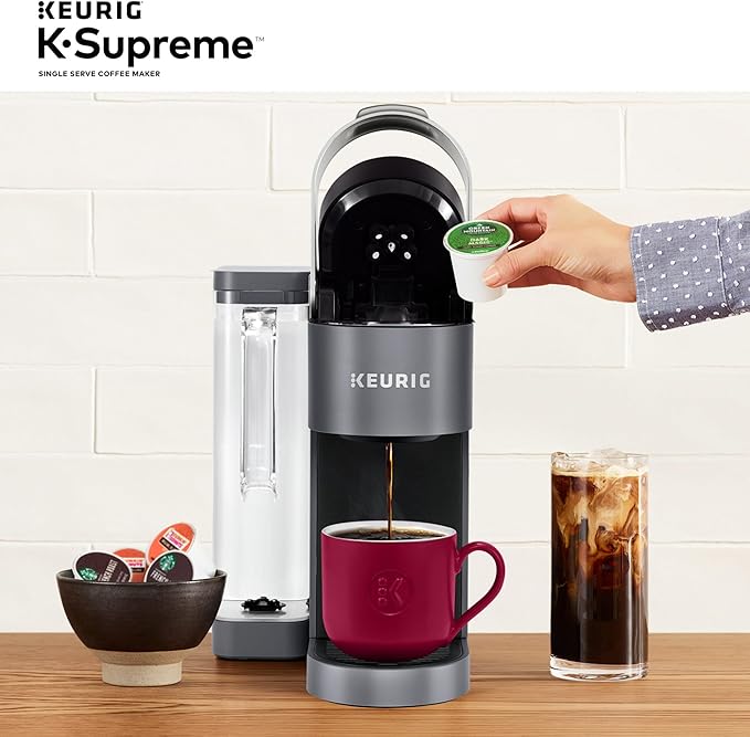 Keurig K-Supreme Single Serve K-Cup Pod Coffee Maker, MultiStream Technology, 4 Brew Sizes, 66oz Dual-Position Removable Reservoir, Gray | MultiStream Technology, 4 Brew Sizes, Dual-Position Removable Reservoir - Image 12