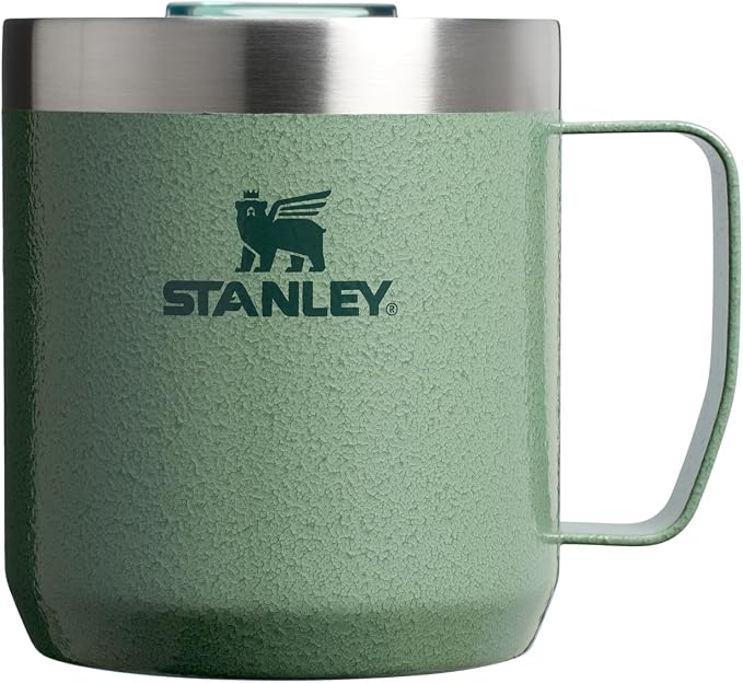 STANLEY Everyday Camp Mug 12oz | Drink Through Lid | Cup for Coffee, Tea and Drinks | Insulated Stainless Steel Coffee Mug | BPA-Free | Hammertone Green by Unknown