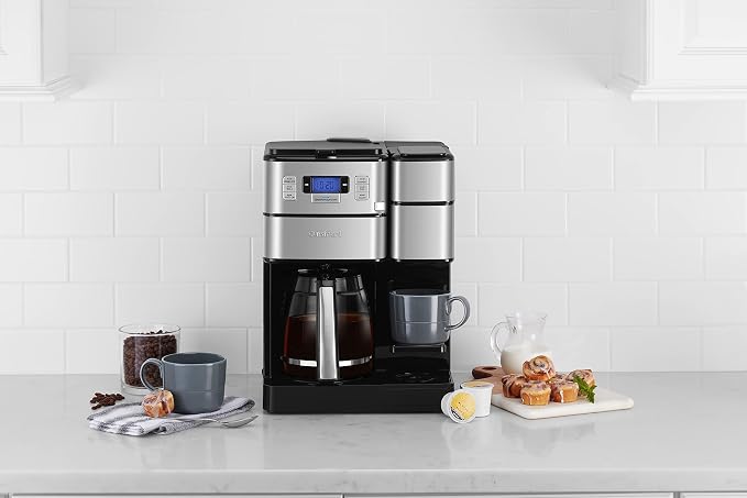Cuisinart Coffee Maker, 2-in-1 Grinder/Brewer, Single Serve 8/10/12 oz | Grind & brew coffee machine with 12-cup glass carafe, drip-free spout, pod compatibility & 40-oz reservoir, SS-GB1 - Image 6