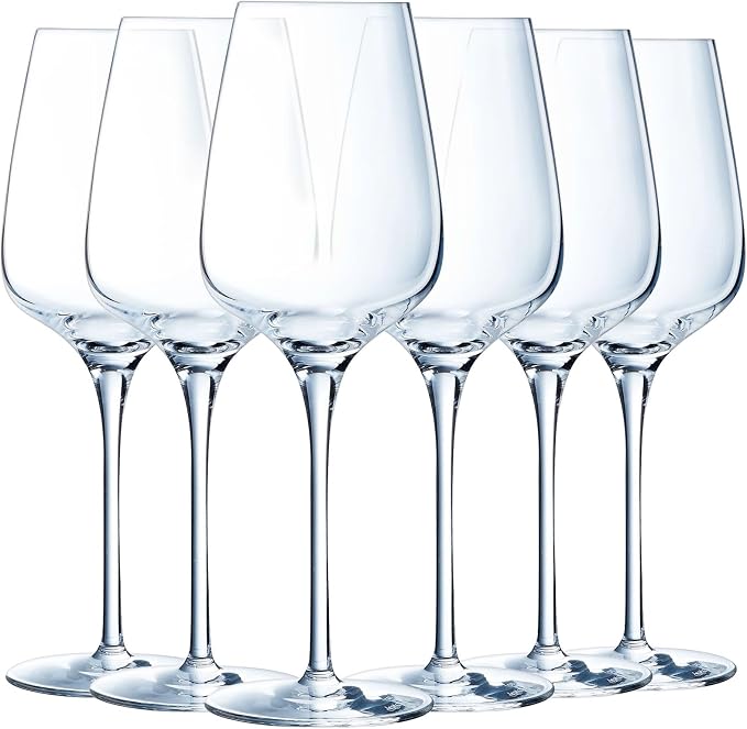 Chef & Sommelier - Sublym Collection - 6 stemmed Glasses 35 cl - Made in France - Reinforced Packaging by Chef+%26+Sommelier