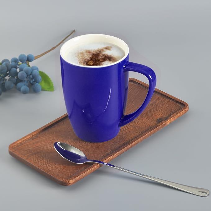 homEdge Porcelain Mug Set, 16 Ounces Cup for Tea, Latte, Mocha, Hot Chocolate, Set of 6, Navy - Image 6