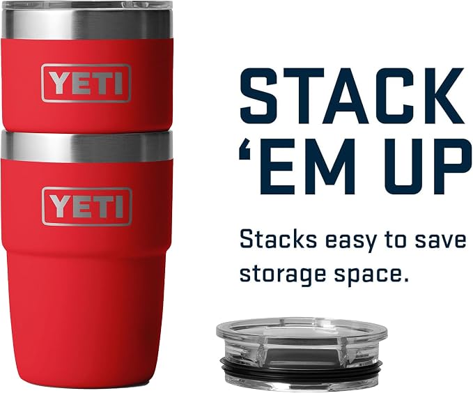 YETI Rambler 8 oz Insulated Coffee Mug with Lid - Stackable Double-Wall Vacuum Insulated Coffee Cup - DuraSip Ceramic Lining - Barista-Friendly Design - Stainless Steel - Dishwasher Safe - Image 4