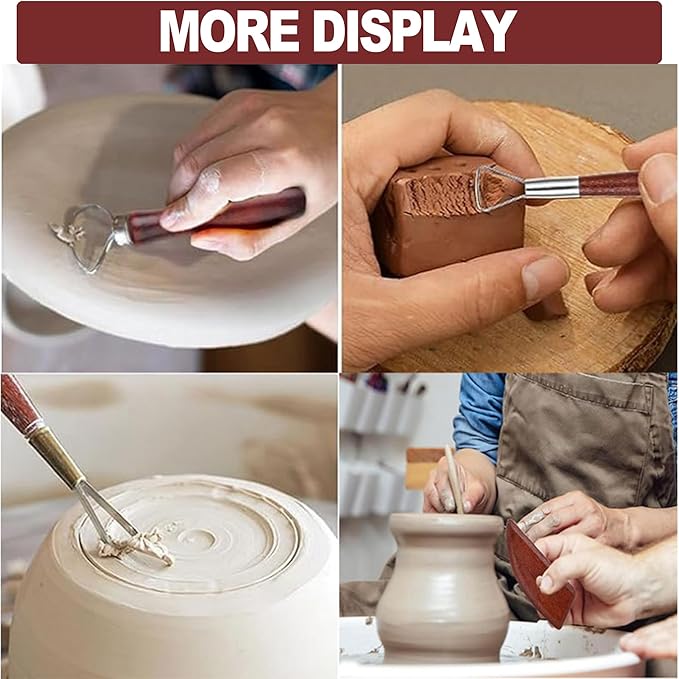 LINPHCEY 22-Piece Clay Sculpting Tools Set Perfect for Polymer Air Dry Modeling Clay Beginners & Professionals Ideal for DIY Pottery & Ceramics Tools for Clay Sculpey Sculpting & Crafting