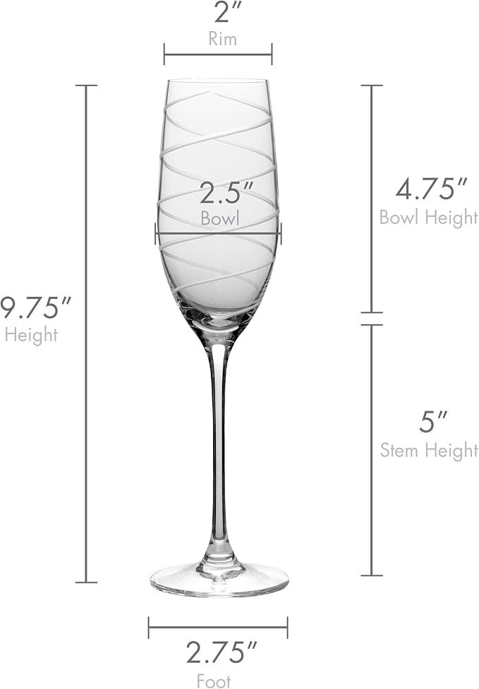 Mikasa Crystal Cheers Champagne Flutes, Set of 4, 8 fluid ounces - Image 2