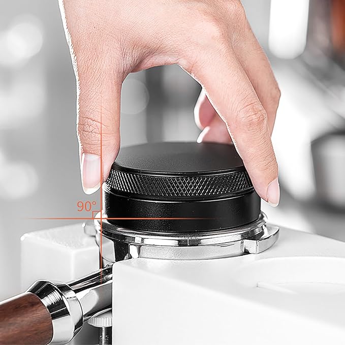 58mm Coffee Distributor & Tamper, Premium Barista Coffee Tamper Stainless Steel Base, Adjustable Depth Coffee Leveler 58mm