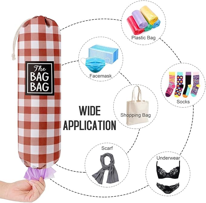 Funny Grid Bag Bag， Grocery Bags Holder Organizer For Shopping Bags, Wall Mount Plastic Bags Storage Container Dispensers, Gift For The Preferred Family And Friends - Image 4