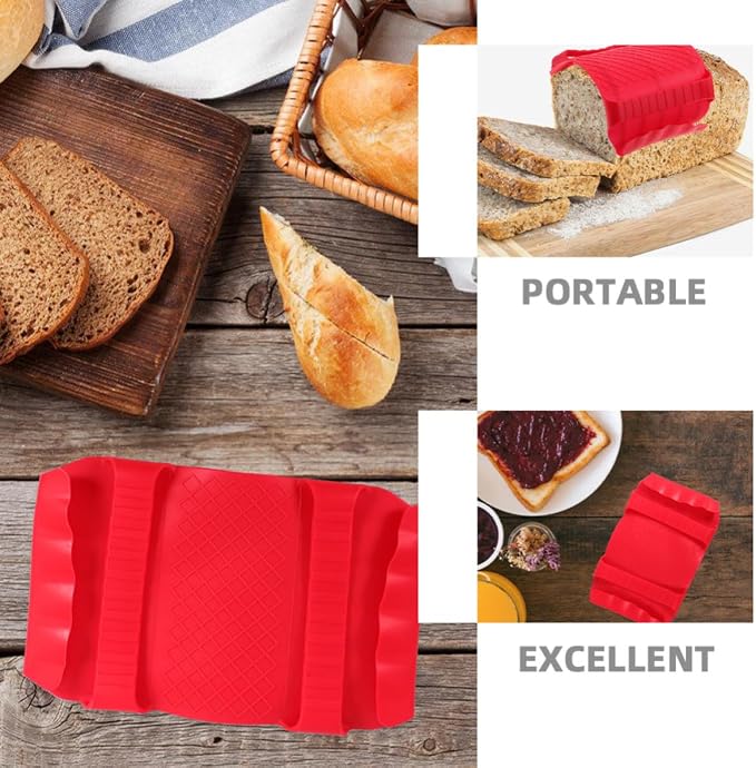 2pcs Multifunctional Bread Loaf Slicing Guide with Heat Resistant Silicone Protector for Food Preparation and Grilling Foods, Oven Compatible Kitchen Tool for Safe Bread Cutting - Image 9