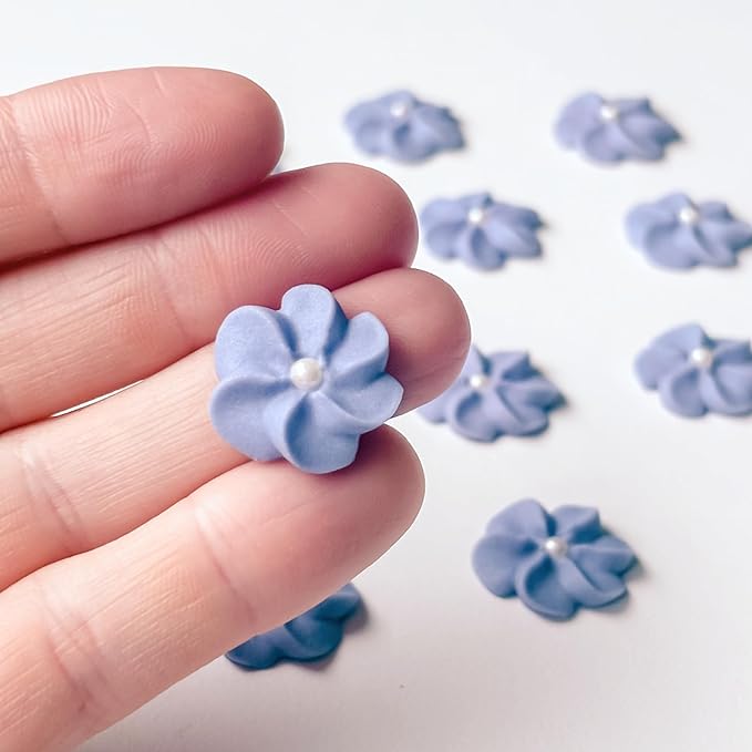 Global Sugar Art 72-Count Mini Purple Edible Flowers for Cake, Royal Icing | Purple royal icing flowers, edible purple flower cake, lavender colored sugar flowers for decorating, fancy sprinkles by GlobalSugarArt