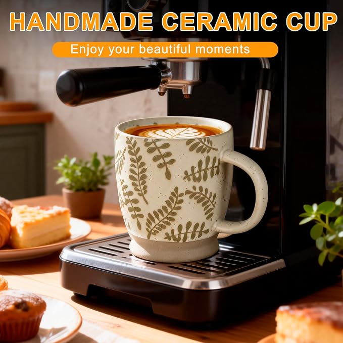 18oz Coffee Mug Gift for Women Mom Her - Rustic Handmade Coffee Cup | Microwave & dishwasher safe. Mug for latte, cocoa, tea, milk, milkshake. Home office essential. Great gift for mom or her - Image 4