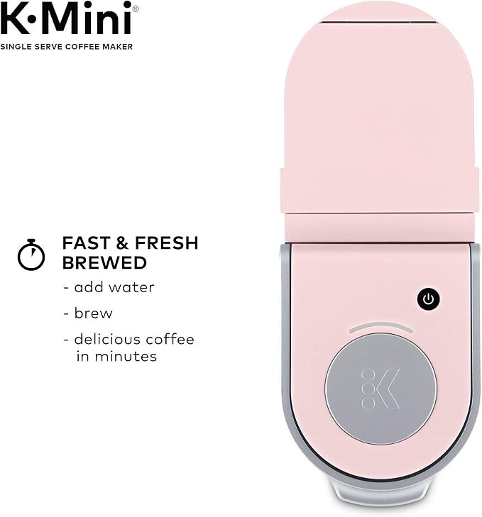 Keurig K-Mini Single Serve K-Cup Pod Coffee Maker, 6 to 12oz Brew size, with Cord Storage, Perfect for Small Spaces, Dusty Rose | Cord Storage, Small Spaces, Dusty Rose - Image 4