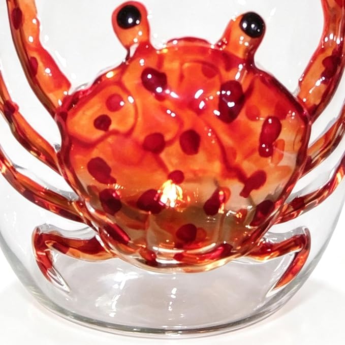 3D Blue Ring Octopus Glassware, Handmade Marine Wine Glass | Hand-Blown 3D Blue Ring Octopus Stemless Glass, Novelty Marine Life Drinking Tumbler, Beach Giftt - Image 8
