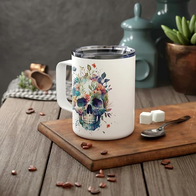 Hyturtle Skull Cup Gifts Skull Lovers - Just A Girl Who Loves Skulls Coffee Mug Stainless Steel 12oz - Goth Gifts For Women - Cute Gothic Lover Gift For Her, Girls, Daughter On Birthday Christmas - Image 6