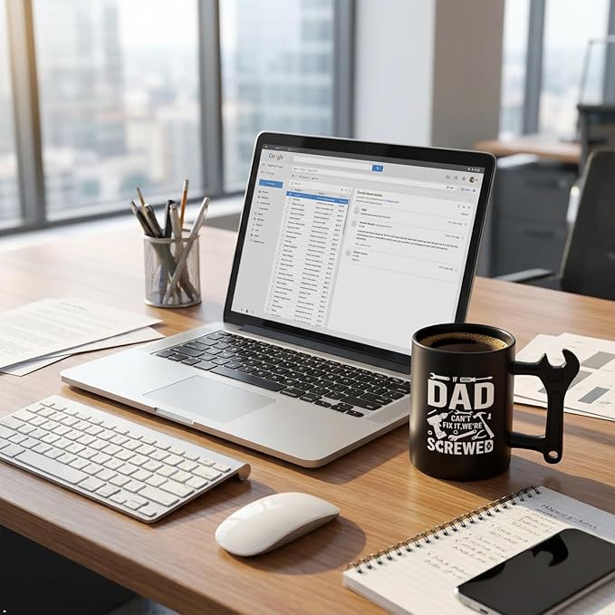 LOZACHE Funny Coffee Mug with Wrench Handle for Dad, Novelty Fathers Day Dad Christmas Birthday Gifts for Men Grandpa Uncle Husband Brother Mechanic - Image 7