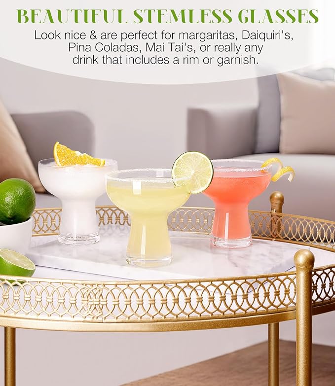 Martini Glasses Set of 4, 10oz, Coupe Cocktail Glasses for Margarita | Manhattan, Cosmopolitan, Espresso, Home Bar, Evening Parties, Birthdays, Housewarming Gift - Image 5