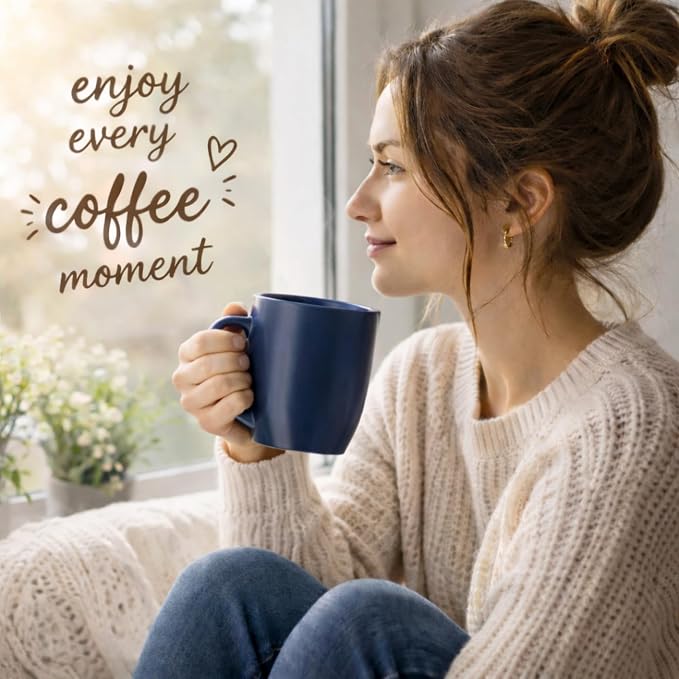 AmorArc 16oz Coffee Mugs Set of 6, Large Ceramic Coffee Mugs for Man, Woman, Dad, Mom, Modern Coffee Mugs with handle for Tea/Latte/Cappuccino/Cocoa. Dishwasher&Microwave Safe, Multi-Color - Image 6