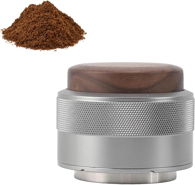 Coffee Distributor and Tamper, Dual Head Coffee Leveler Fits for Portafilter, Espresso Hand Tamper, Professional Adjustable Depth Espresso Hand Tamper(58mmsilver)