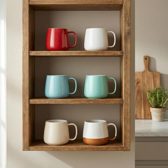 Teocera Coffee Mugs Set of 4-12oz Chip-Resistant Ceramic Cups with Ergonomic Handle | Dishwasher & Microwave Safe Mint Green Mugs | Keeps Beverage Hot, Perfect for Family Kitchen & Holiday Gifts - Image 7