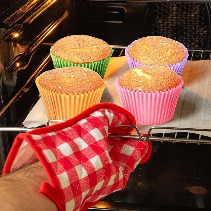 Bright Rainbow Jumbo Cupcake Liners 400-Count, Large Solid Colorful Paper Baking Cups for Baking - Image 5