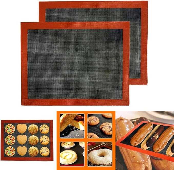 Yajuyi 2X Silicone Perforated Bread Mat Oven Liner Steaming Mesh 0 ° - Image 5