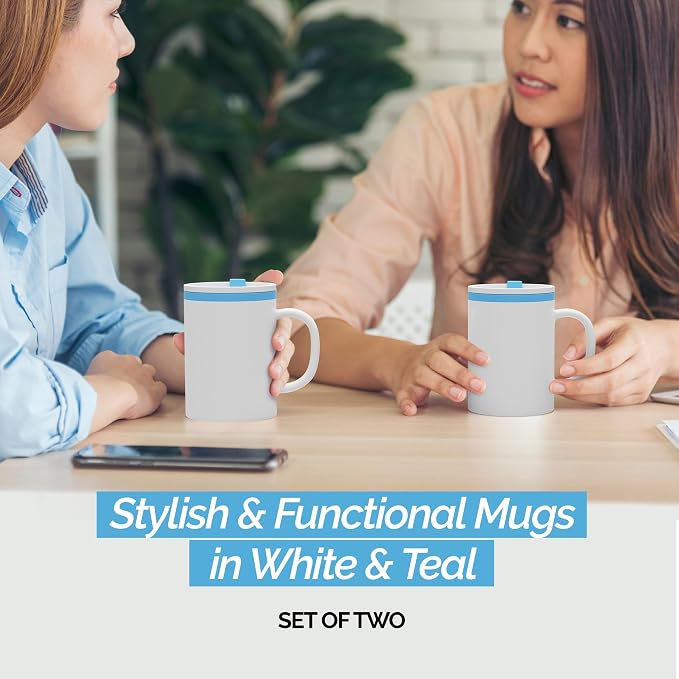 Copco Iconic Desk Mug 16 Oz - Teal, Set of 2 - Image 2
