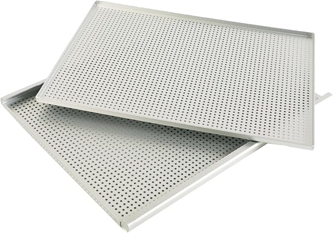 Sheet Puff Pastry Tray Cookie Pan Millefeuille Tray Two Layer Aluminum Perforated Surface Suitable for Family Gatherings Event, Thickness 2mm by Unknown