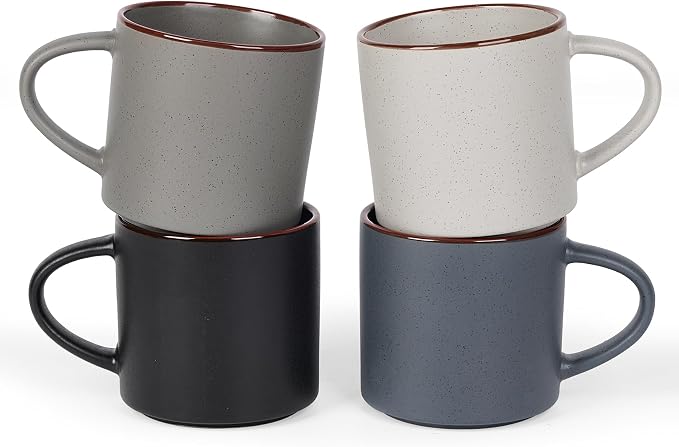 famiware Coffee Mugs Set of 4, Nebula 14oz Coffee Mugs, Ceramic Cup Set with Handle for Latte, Tea, Milk, Cappuccino, Cocoa, Multi-color by Famiware