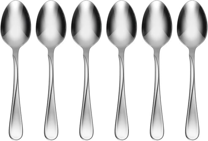 Oneida Flight Teaspoons Silverware Set for 6, Flatware | Mirror finish, dishwasher safe | cutlery set for kitchen and dining, utensil set, kitchen gifts for women, heavy duty by Oneida