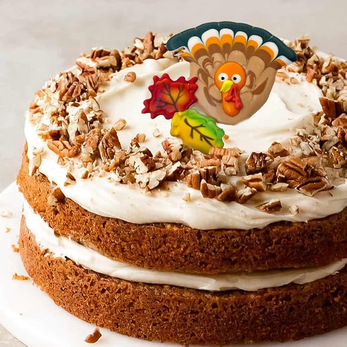 Animated Turkey Cake Topper- 10pc Candy Edible Icing Thanksgiving Fall - Image 5