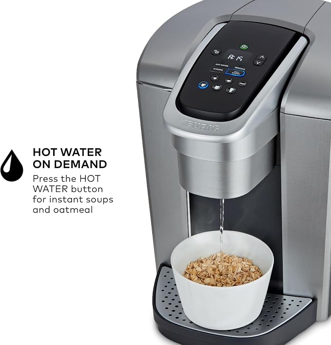 Keurig K-Elite Single Serve K-Cup Pod Coffee Maker, with Strength and Temperature Control, Iced Coffee Capability, 8 to 12oz Brew Size, Programmable, Brushed Silver - Image 7