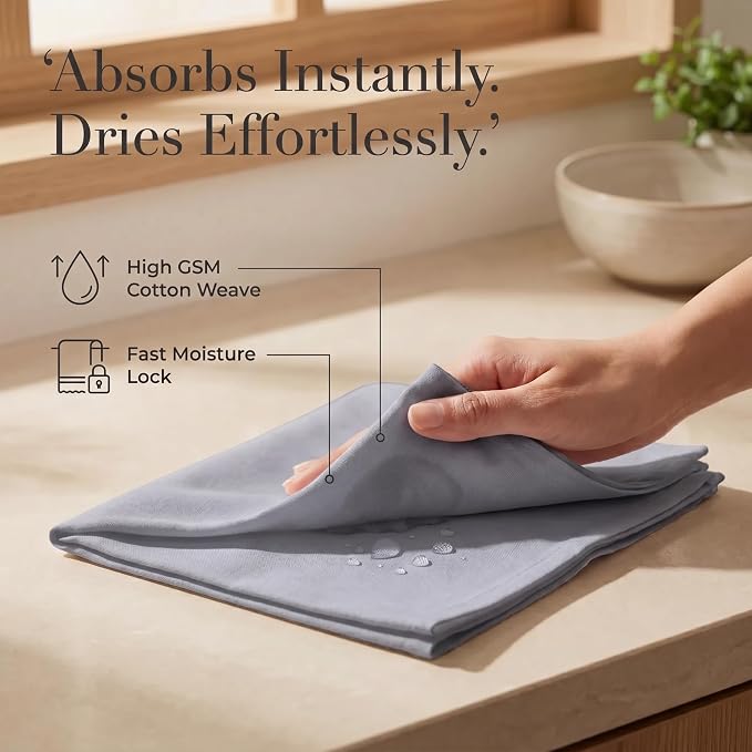 Urban Villa Cloth Napkins Cotton 20x20 (Set of 12) Gray - Image 3