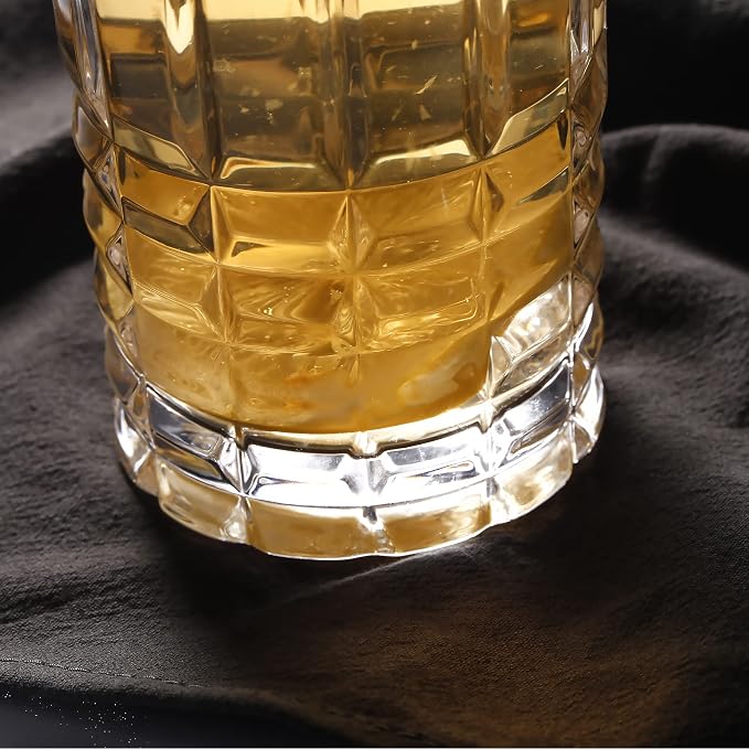 Tall Highball Drinking Glasses Set of 6, Water Glasses, Cocktail Glass 14 oz Clear - Image 4