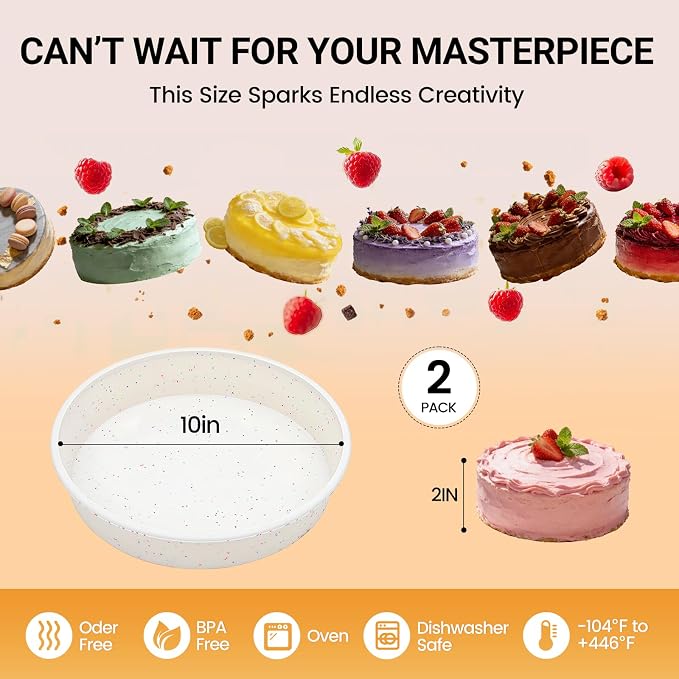 CAKETIME Silicone Round Cake Pan with Metal Reinforced Frame - Image 5