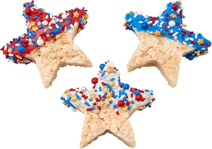 DECOPAC Firecracker Deluxe Fusion Mix, 26oz, Fancy Patriotic Candy Sprinkles in Handheld Container, Edible Sprinkles For Celebration Cakes, Cupcakes, Cookies and Donuts, Red, White, and Blue - Image 11