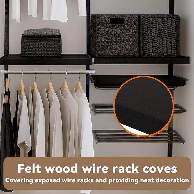 5 Pack 24x16in Wire Shelf Cover for Pantry, Closet, Kitchen – Waterproof PVC Wood-Look Wire Rack Covers for Shelves, Multiple No-Tool Installation - Image 9
