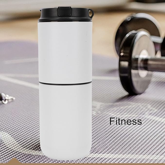 Keenso Electric Coffee Maker with Mill Portable Rechargeable 350ML Coffee Machine for Camping Office Travel (White) - Image 5