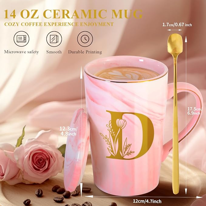 MNZZ Personalized Ceramic Coffee Mug with Lid Tea Cup Cool Grandma Gifts Grandmother Nana Glamma Mawmaw Yaya Abuela Abuelita Grandmas Mamaw Memaw Mimi Nonna Granny Oma Meme Christmas Xmas Present,D - Image 4