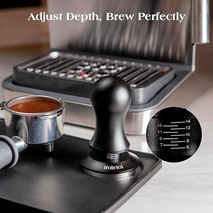 7 PCS Espresso Accessories Kit: 53.3mm Espresso Tamper, Coffee Distributor, Puck Screen, Dosing Funnel and WDT Tool Espresso Machine Accessories, Barista Tools for 54mm Portafilters