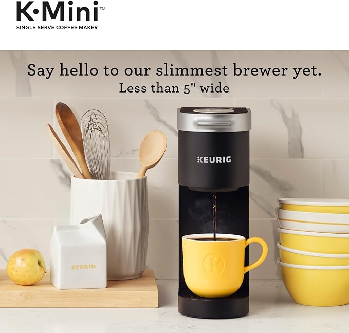 Keurig K-Mini Single Serve K-Cup Pod Coffee Maker, 6 to 12oz Brew size, with Cord Storage, Perfect for Small Spaces, Black | Cord Storage, Small Spaces - Image 3
