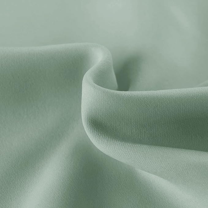 Hiasan Valance Curtains for Kitchen Blackout Thermal Insulated Solid Window Curtain Valance, Light Sage, 52 x 18 Inches, 1 Panel - Image 3