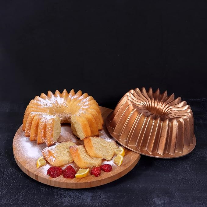 serenk Fun Cooking Star Cake Pan, Die Cast Coating with Elegant Pattern, Nonstick Bakeware, Cake Mould for Professional Taste, 10.2”, Round, Yellow | With A+ non-stick granite coating, die-cast aluminium, yellow, diameter 26 cm, made in Türkiye - Image 8