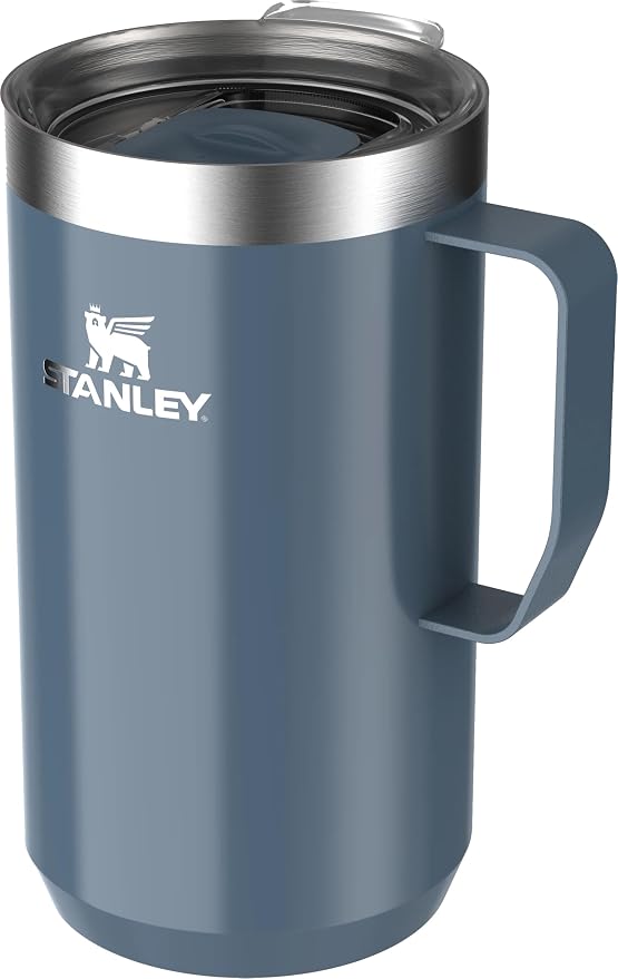 STANLEY Everyday Camp Mug 24oz | Drink Through Lid | Cup for Coffee, Tea and Drinks | Insulated Stainless Steel Coffee Mug | BPA-Free | Tempest Gloss - Image 2