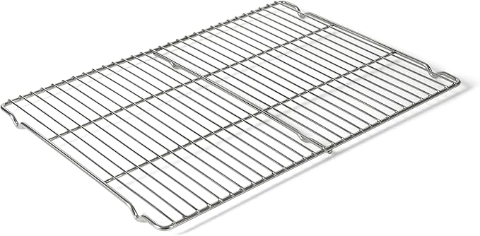 Calphalon Titan 16.5 x 11.5 Inch Cooling and Cooking Rack, Baking Rack, Carbon Steel Durable Oven Safe Wire Rack for Baking, Roasting, Air Circulation, and Cooling by Unknown