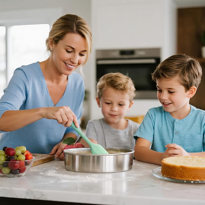 8 Inch Cake Pan Set of 2, Stainless Steel Baking Pans & 100 Parchment Paper | AWTBDP Nonstick Smash Circle Round Cake Pans Tins for Birthday Christmas Layer Cake, Healthy & Dishwasher Safe & Easy Clean - Image 8