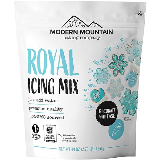 Royal Icing Mix (2.75LB) Premium Royal Icing for Sugar Cookies, Easy to Use, Achieve the Perfect Consistency, Tastes Amazing, Naturally Flavored, Certified Gluten Free, Non-GMO Sourced