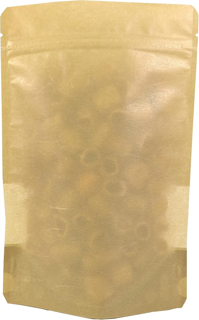 AwePackage Zipper Stand Up Rice Paper Pouch Bag with Window (8 oz, 100) - Image 3