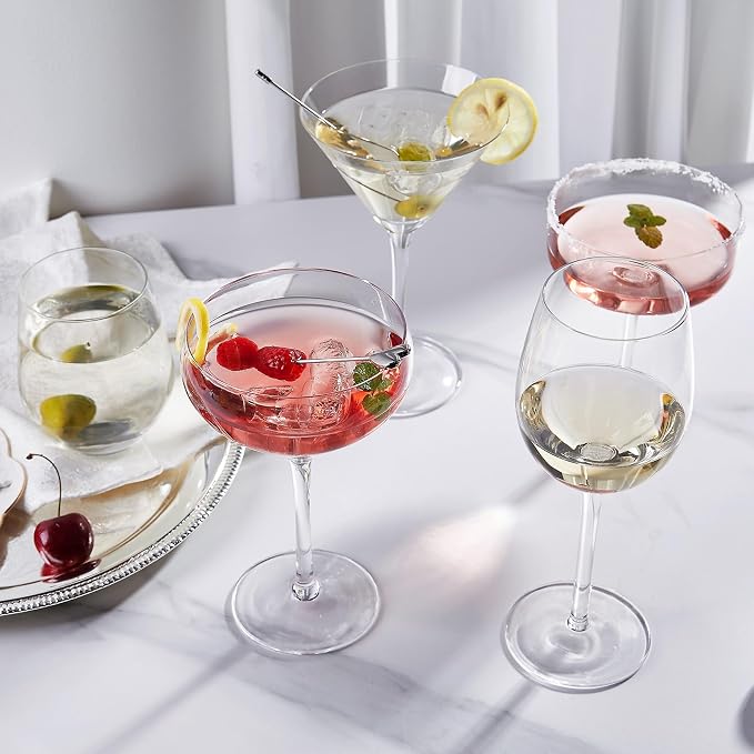 Royalrose Premium Delight 10.8 oz Martini Glasses Set of 4 (Coupe Glasses) | Cocktail Glasses for Wine, Mixed Drinks, Sparkling Water, Elegant Drinkware for Entertaining or Daily Use - Image 8